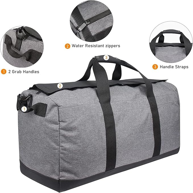 FIREDOG Smell Proof Duffle Bag, Large Smell Proof Bag for Travel Storage