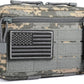 Tactical Molle Admin Pouch Utility Laser Cut EDC Tool Pouch Bag Horizontal Modular Pouches Include US Flag Patch and Keychain