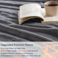 PHF Ultra Soft Fleece Throw Blanket, No Shed No Pilling Luxury Plush Cozy 300GSM Lightweight Blanket for Bed, Couch, Chair, Sofa Suitable for All Season, 50" x 60", Grey