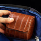 MR.OKAY Single Watch Travel Case-Classic Leather Watch Case With Superb Texture.(Portable Watch Roll Or Organizer For Storage And Display).Festival Gift For Men,All Handcrafted By Artisans.