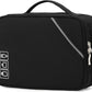 Lanola Electronic Organizer,Travel Cable Organizer Bag Pouch Electronic Accessories Carry Case Portable Double Layers Storage Bag for Cable,Cord,Charger,Phone,Earphone,Power Bank,Memory Cards - Black