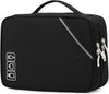 Lanola Electronic Organizer,Travel Cable Organizer Bag Pouch Electronic Accessories Carry Case Portable Double Layers Storage Bag for Cable,Cord,Charger,Phone,Earphone,Power Bank,Memory Cards - Black