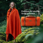 100% Wool Blanket, 62" x 86", Warm, Thick, Washable, Military Wool Blanket, Great for Camping, Outdoors, Sporting Events, Survival Kits, OrangeRed