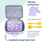 Wildkin Kids Insulated Lunch Box – Durable and Reusable for School & Travel - Unicorn