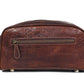 10" Premium Leather Toiletry Travel Pouch With Waterproof Lining | King-Size Handcrafted Vintage Dopp - Kit Gift for Father's Day By Aaron Leather Goods - Roamly