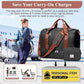 Travel Duffel Bag for Women, Carry-on Overnight Weekender Bags with Wet Pocket & Toiletry Bag, For Spirit Airlines 18x14x8 Personal Item Bag,Small,Black & Brown