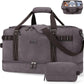 ZOMFELT Travel Duffle Bag for Men Women, Waterproof Canvas Overnight Duffel Bag with Removable Dividers & Shoe Compartment, Carry On Weekender Gym bag, Multi-Pocket & Vintage Design (Washed Grey) - Roamly