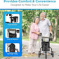 NOVA Traveler Folding 3-Wheel Walker with Tray, Basket, Pouch & Cup Holder, Lightweight Mobility Aid for Seniors & Adults, 8” All-Terrain Wheels for Tight Spaces & Travel, Black