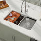 Dcolora 36 Inch Large Double Bowl Low-Divide Kitchen Sink Undermount 16 Gauge Stainless Steel 50/50 Split with Workstation, 36"x19"x10" Double Basin, DC-U7738