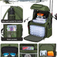HAMBOLY Fishing Backpack with Tackle Boxes, 50L Fishing Tackle Bag with Cooler & Rod Holders, Waterproof Tackle Bag for Men
