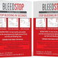 BleedStop™ First Aid Powder for Blood Clotting, Trauma Kit, Blood Thinner Patients, Camping Safety, and Survival Equipment for Moderate to Severe Bleeding Wounds or Nosebleeds (Double 4 Pack 15g)