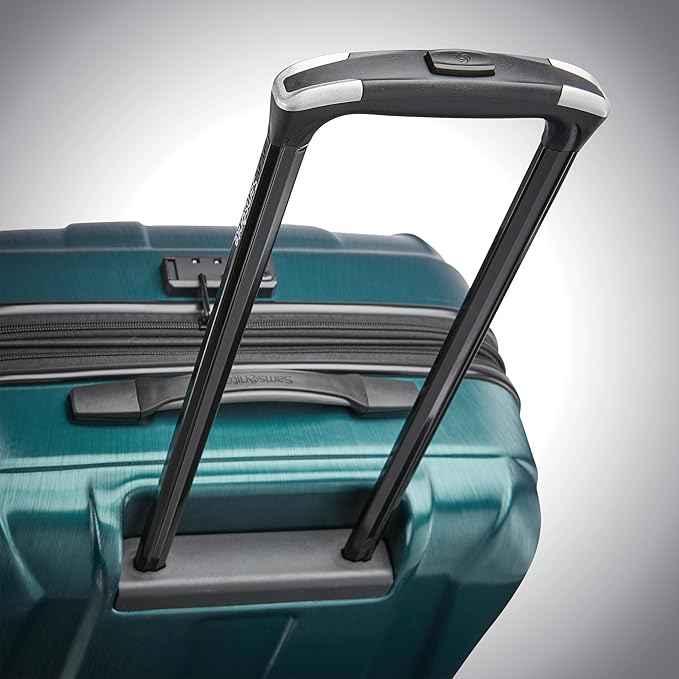 Samsonite Centric 2 Hardside Expandable Luggage with Spinner Wheels, Emerald Green, Checked-Medium 24-Inch