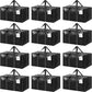 12 Pack Extra Heavy Duty Large Moving Bags with Strong Zipper & Comfortable Handles, Sturdy & Durable Clothes Storage Bags Totes Bins, Packing Moving Boxes for College Supplies, Black