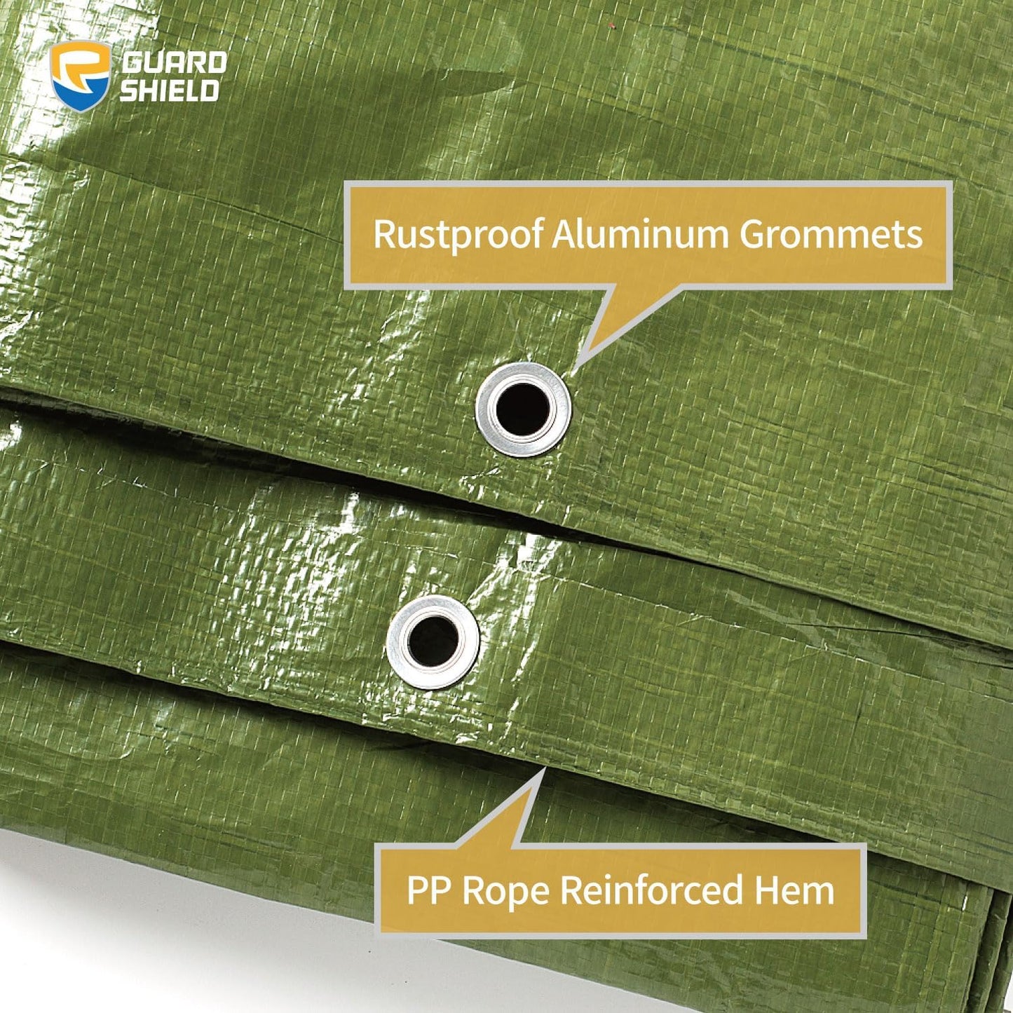 GUARD SHIELD Tarp Green 9x12 Feet Multi Purpose Waterproof Poly Tarp Cover 5mil