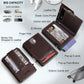 Men Wallet,with Money Clip Coins Pocket ID Window,Slim Front Pocket RFID Blocking Pop-up Card Holder 3.9"x 2.7", Gift Boxed
