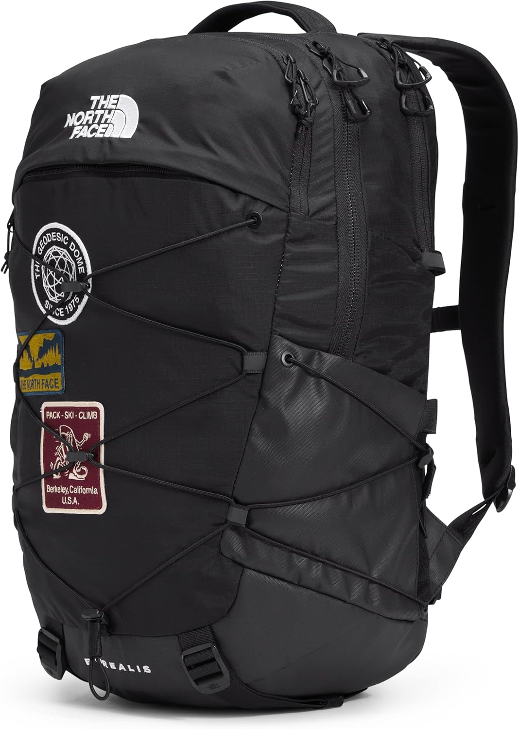 THE NORTH FACE Borealis Commuter Laptop Backpack | Water Repellent Finish, 16" Laptop Sleeve, Large Main Compartment for Everyday Carry, TNF Black U Borealis Patch/TNF White, One Size - Roamly