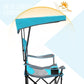 ALPHA CAMP Heavy Duty Canopy Camping Chair, 350 lbs Capacity Oversized Folding Chair with Adjustable Sunshade, Portable Sunshade Chair with Cup Holder for Beach, Fishing, Outdoor