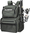 PLUSINNO Cooler Fishing Backpack with Rod Holders 45L Large Water-resistant Fishing Tackle bag Store Fishing Gear Fishing Gifts for Men Father, Sport Bags