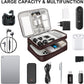 CILLA Electronic Organizer Travel Case, Travel Cord Organizer Case Portable Waterproof Cable Organizer Bag for Charger, Cord, USB, Power Bank, Earphone, 9817, Coffee