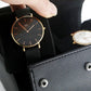 Longjet Watch Roll Travel Case for Men Portable Watches Organizer Box with Removable Velvet Pillow Holder (2 Slot Black Cross)