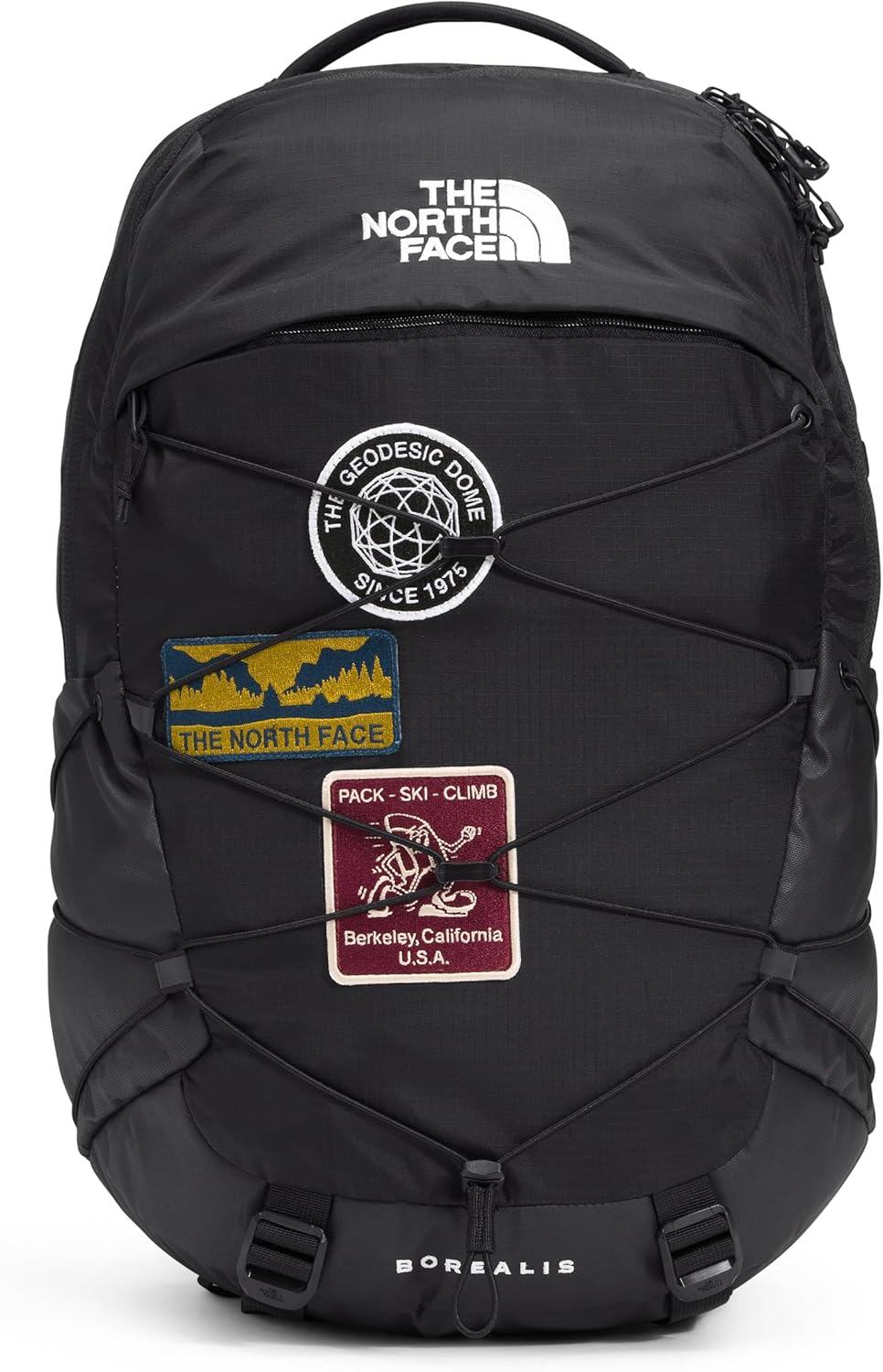 THE NORTH FACE Borealis Commuter Laptop Backpack | Water Repellent Finish, 16" Laptop Sleeve, Large Main Compartment for Everyday Carry, TNF Black U Borealis Patch/TNF White, One Size - Roamly