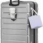 KYME Suitcases with Wheels Hardshell 30 Inch Luggage TSA Approved Large Checked Luggage Durable Travel Rolling Suitcase with Cup Holder for Women Men Silver Grey