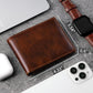 Mens Wallet Bifold Genuine Leather RFID Blocking Wallet for Men with 1 ID Windows 13 Card Holders 2 cash pockets 1 Gift Box