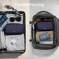 tomtoc Electronic Organizer Travel Case Performance, Water Resistant Dual Compartment Cable Organization Storage Bag for Charger, Cord, Phone, Hard Drive, Power Bank, Accessories Travel Essentials - Roamly