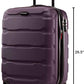 Samsonite Omni PC Hardside Expandable Luggage with Spinner Wheels, Purple, Checked-Medium 24-Inch