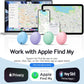 Air Tracker Tags-4 Pack Tracker Tag Work with Apple Find My (iOS 14.6 Above Only) Smart Tag Item Finders for Key, Luggage, Backpack，etc. (Red, Blue, Purpule, Glue, 4 Pack)