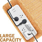 Cable Management Box, Handmade Imitation Rattan Cord Cable Organizer, Open Slots Cords Hider Box Under Desk Cord Organizer for Computer Router USB Hub & Power Strip