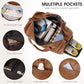 Wogarl 3PCS Leather Weekender Bag for Women Men Large Overnight Bag Travel Duffel Bag with Shoe Compartment Toiletry Packing Cube Carry On Bag Fit 21"" Laptop(Light Brown), YT042