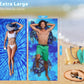 2 Pack Microfiber Thin Lightweight Beach Towel Oversized 71x32 Extra Large Sand Free Towels for Travel Swim Pool Yoga Gym Camping for Adults Women Men Beach Essentials Accessories Vacation Gift