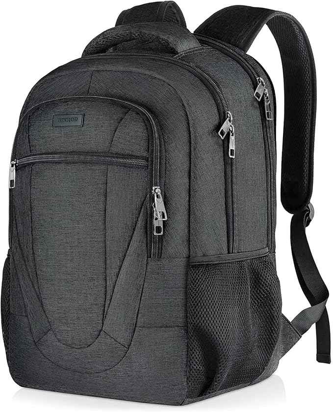 BIKROD 45L Extra Large Travel Laptop Backpack for Men and Women, Carry on Back Pack Fit 18.4 IN Laptop, Black, Gift