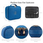 MOMIRA Travel Makeup Bag Cosmetic Bag Makeup Organizer Bag with Lighted Mirror, Adjustable Brightness in 3 Color Scenarios, Waterproof Makeup Train Case, Gift for Women - Cyan Blue
