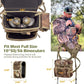 NEW VIEW Bino Packs for Hunting - Binocular Straps Harness Chest Pack with Detachable Rangefinder Pouch, Adjustable Camo Binos Harness & Rain Cover - Ideal for Bow Hunter- Large