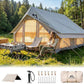 Inflatable Camping Tents 8-10 Person,129 Square Feets Large Inflatable Camping Tent with Stove Jack,Blow up Tent with Mesh Windows & Pump