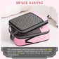 BAGAIL 4 Set/6 Set/8 Set Compression Packing Cubes Travel Accessories Expandable Packing Organizers (Half Mesh, 6-Pink)