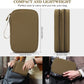 FYY Electronic Organizer, Large Travel Cable Organizer Bag Pouch Electronic Accessories Carry Case Portable Waterproof Double Layers All-in-One Storage Bag for Cable, Cord, Charger, Phone, Brown