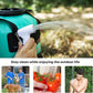 WILD HEART Camping Shower, 5.8 Gallons/22L Portable Camp Shower Bag with Upgraded Screw Lid, Water Level Window, Pressure Foot Pump, and Handy Nozzle, Solar Shower for Beach Camping Hiking Trip