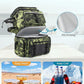 HXLGMD Fishing Backpack with Rod Holders, Double Layer Large Water-resistant Tackle Bag Store Gear with Cooler, Green