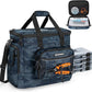 KastKing BaitSpace Fishing Tackle Bag With 4 Tackle Boxes & Removable Bait Binder, Water-Resistant Tackle Storage, Durable Fishing Gear, Adjustable Shoulder Strap