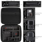 PellKing Hard Case for GoPro Hero 13/12/11/10/9/8/7/2018/6/5 Blcak/4 Silvery Action Camera, Accessories Carrying Storage Shoulder Bag With Strap for DJI Osmo Action 5/4/3 Insta360 Ace Pro