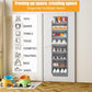 Over The Door Shoe Organizer Storage Fit 16-24 Pairs Hanging Shoe Rack Organiser for Closet Door, Deep Pocket Shoe Holder for Sneakers,Boots Storage(1 Pack Gray)