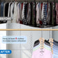 12 Pack Space Saving Hangers for Clothes, Heavy Duty 30Lbs Capacity Magic Clothes Space Saver Sturdy Metal Hanger Organizer with 360° Swivel Hook, Closet Organizers Storage Dorm Essentials Silver