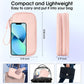 Leather Travel Electronic Organizer - Double Layer, Waterproof Case for Cables, Chargers, Phones & More - Portable, Shockproof Pouch for All Your Electronics Accessories (Light Pink, M)