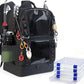 Fishing Tackle Backpack with 4 Tackle Boxes,45L Large Tackle Bag with 2 Rod Holders & Clear Window,Outdoor Fishing Backpack for Camping,Hiking,Black