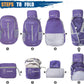 ZOMAKE Ultra Lightweight Packable Backpack 25L, Foldable Hiking Backpacks Water Resistant Small Folding Daypack for Travel(Purple)