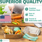 Everusely - Bento Box - Green, 37oz / 1.1 L - Stainless Steel Lunch Box with Leakproof Condiment Container - 3 Compartment Snack Organizer for On the Go Meals - Freezer & Dishwasher Safe