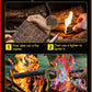 MEKER Fire Color 6 Pack & Fire Starter 32 Cube Set, Fire Color Changing Packets - Safe for Indoor Use, Fire Pit, Campfires, Outdoor Fireplaces, Bonfire, Perfect Fire Camping Accessories for Kids